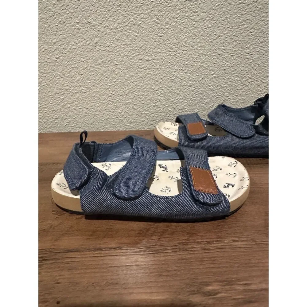 H&M Adjustable Blue Strap Boy Sandals Size 9